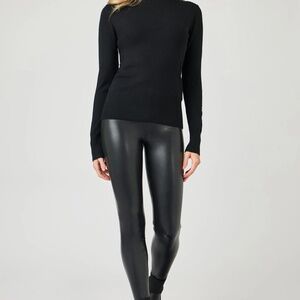 Faux Leather Black Leggings XL